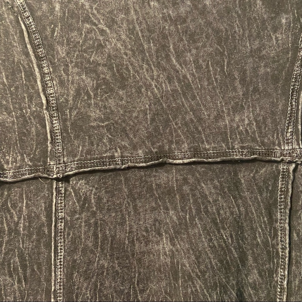 Altar’d State Dark Gray Long Sleeve Dress - Medium. Bleach Tie Dye Pattern. - Picture 4 of 5